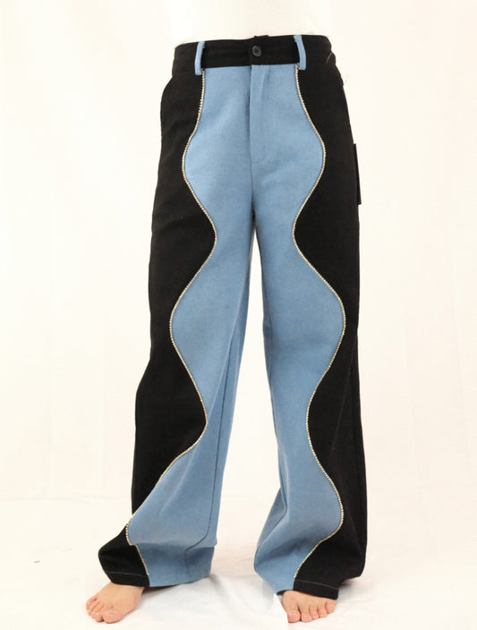 Light Denim Unisex Western Festival Modern Chap Wave Jeans