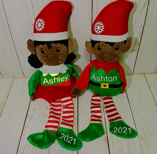 Personalized Christmas Sitting Plush Elf