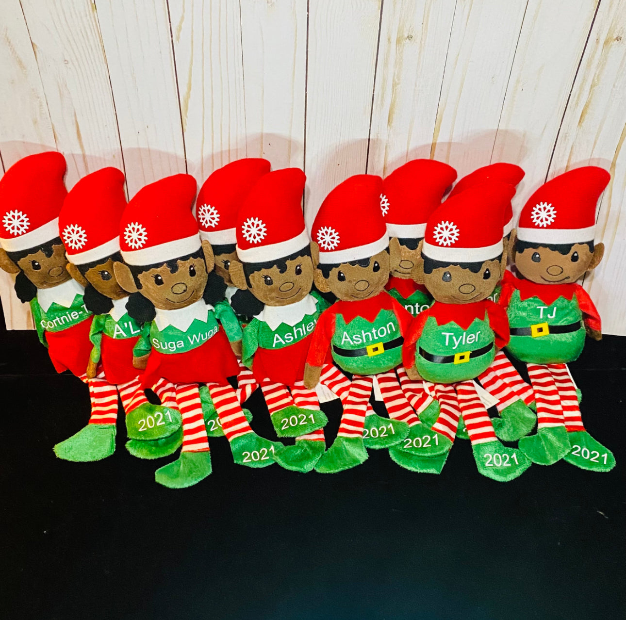Personalized Christmas Sitting Plush Elf