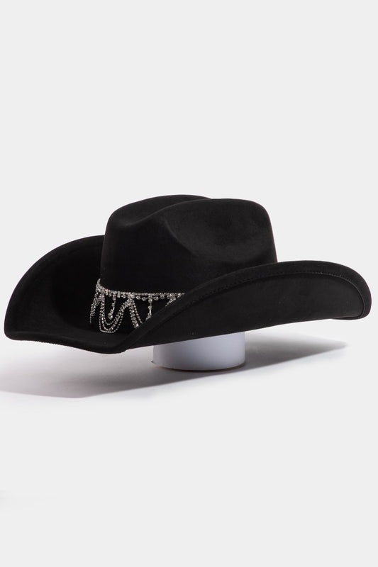 Rhinestone Chain Link Western Cowboy Hat