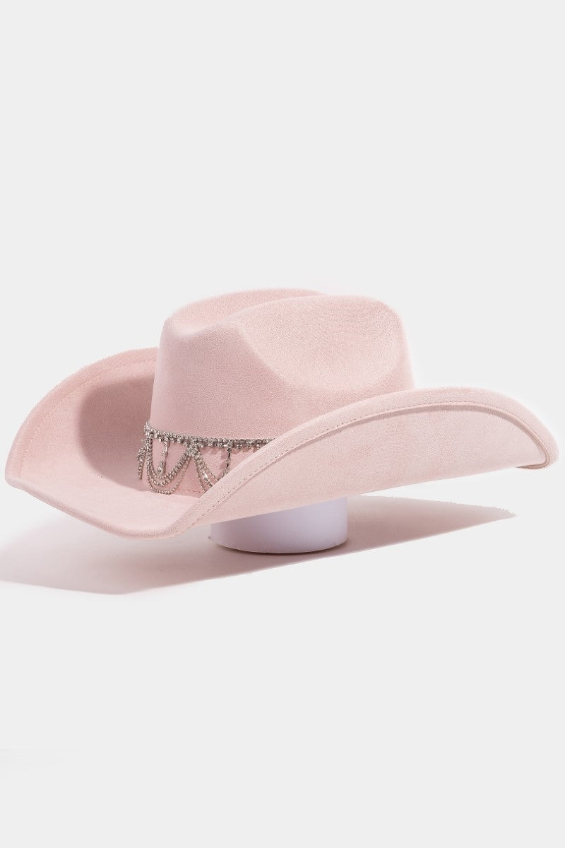 Rhinestone Chain Link Western Cowboy Hat