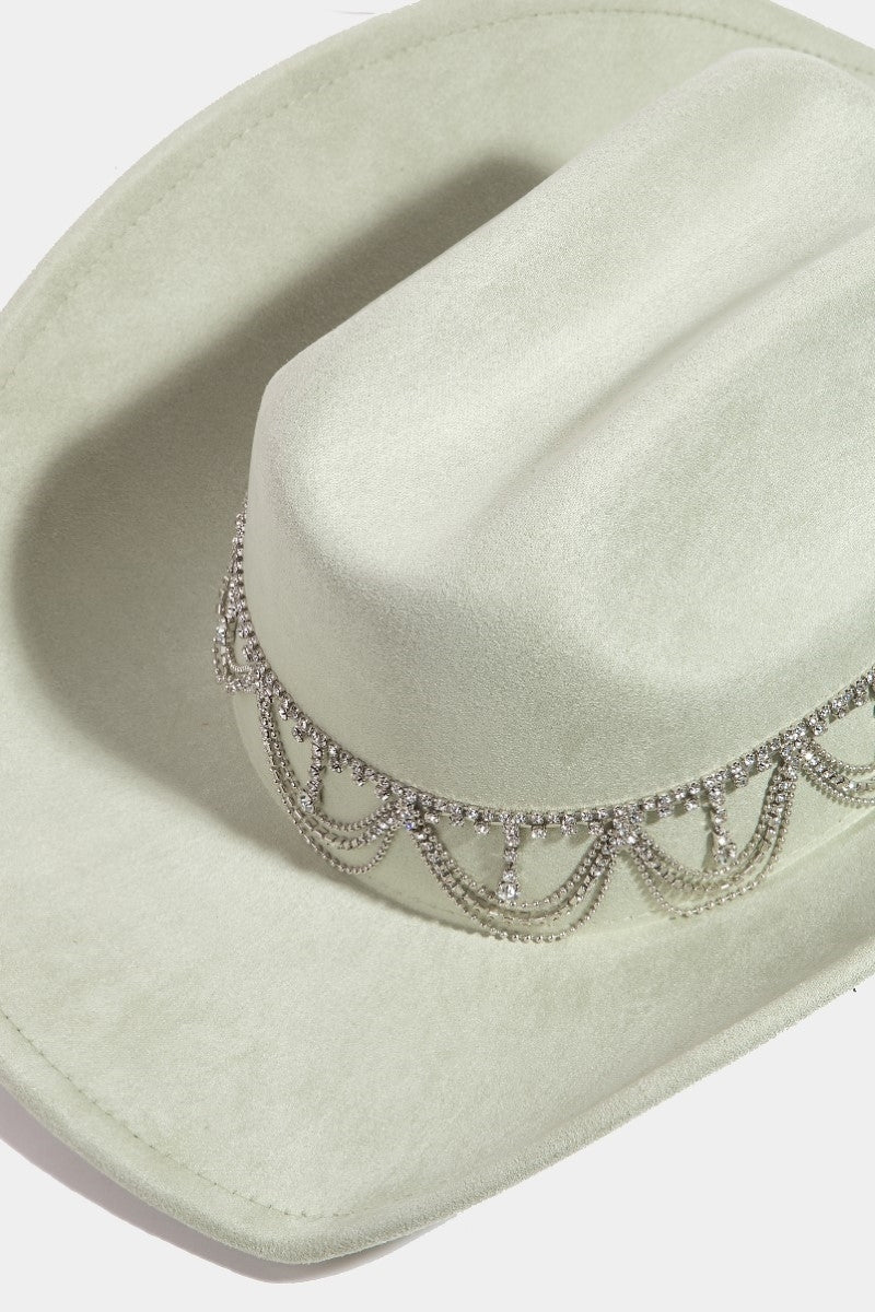 Rhinestone Chain Link Western Cowboy Hat