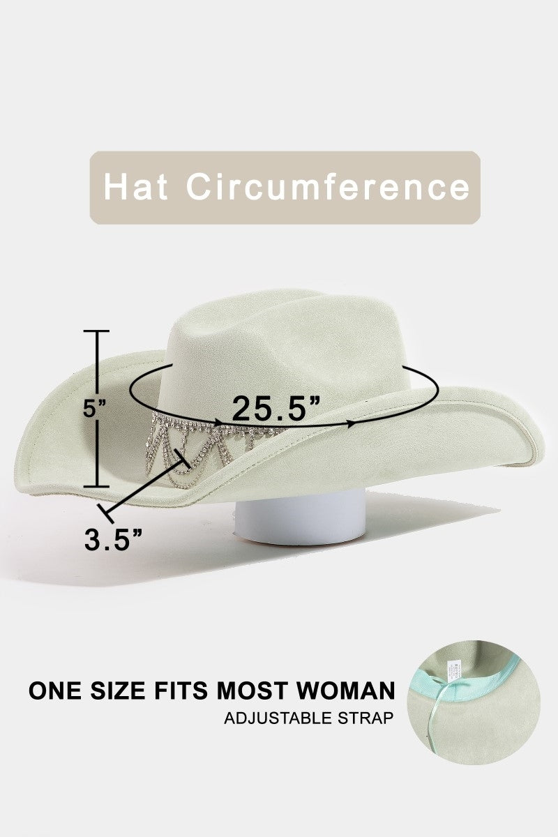 Rhinestone Chain Link Western Cowboy Hat