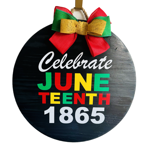 Juneteenth Real Wood Door Hanger Wreath